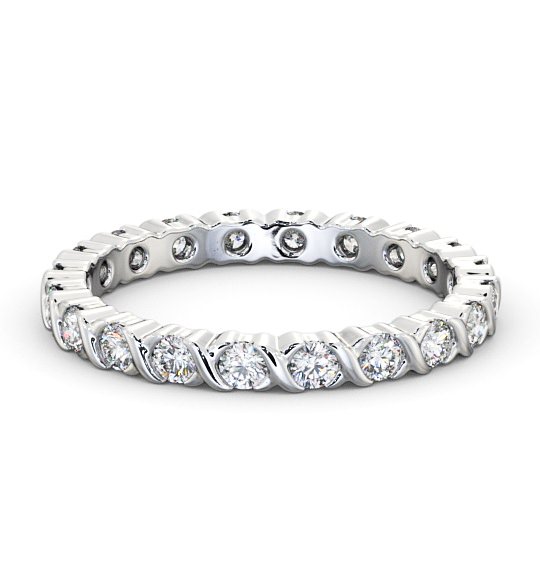 Full Eternity Round Diamond Patterned Ring 18K White Gold FE55_WG_THUMB2 