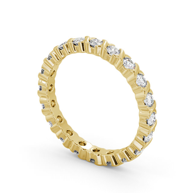 Full Eternity Round Diamond Ring 18K Yellow Gold - Amedis FE55_YG_SIDE