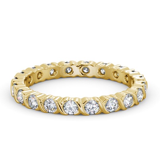  Full Eternity Round Diamond Ring 9K Yellow Gold - Amedis FE55_YG_THUMB2 
