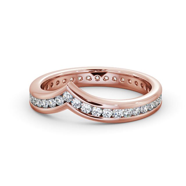 Full Eternity 0.60ct Round Diamond Ring 18K Rose Gold - Brora FE56_RG_FLAT