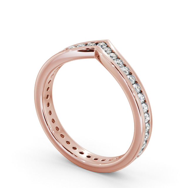 Full Eternity 0.60ct Round Diamond Ring 18K Rose Gold - Brora FE56_RG_SIDE