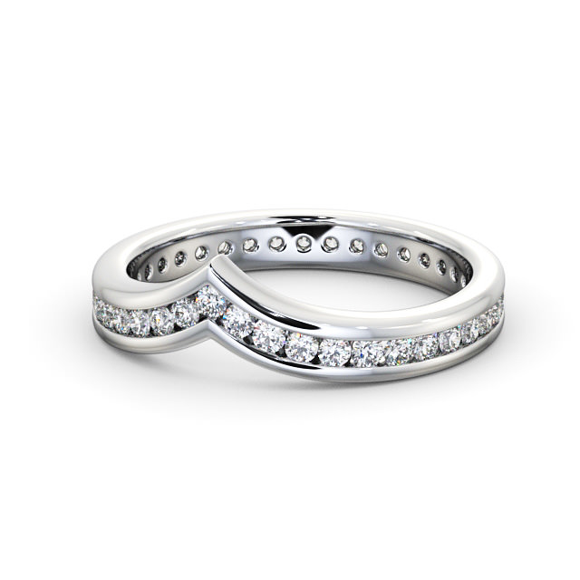 Full Eternity 0.60ct Round Diamond Ring Platinum - Brora FE56_WG_FLAT