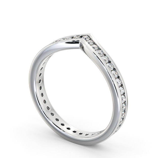 Full Eternity 0.60ct Round Diamond Ring Platinum - Brora FE56_WG_SIDE
