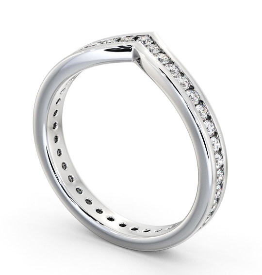 Full Eternity 0.60ct Round Diamond Wishbone Design Ring 18K White Gold FE56_WG_THUMB1