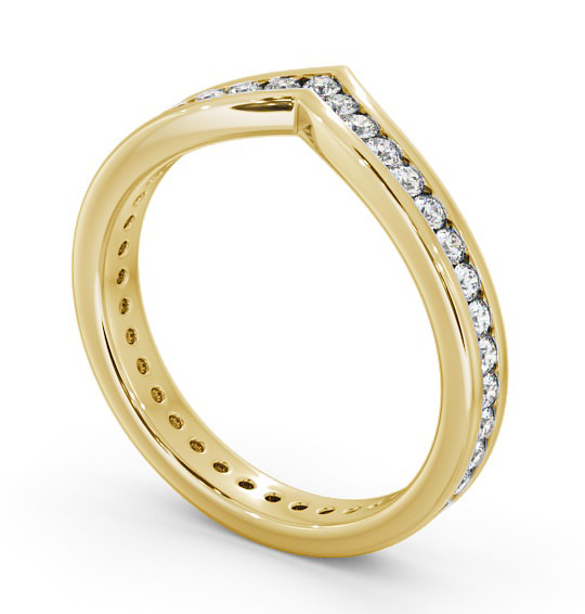 Full Eternity 0.60ct Round Diamond Wishbone Design Ring 18K Yellow Gold FE56_YG_THUMB1