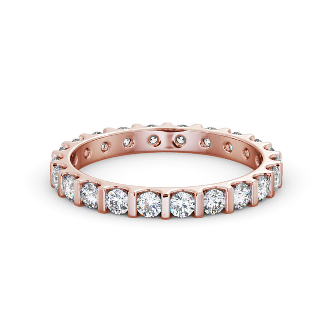 Full Eternity Round Diamond Ring 18K Rose Gold - Celestine FE57_RG_FLAT