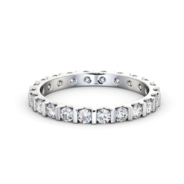 Full Eternity Round Diamond Ring Platinum - Celestine FE57_WG_FLAT