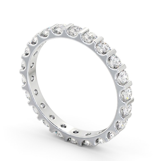 Full Eternity Round Diamond Tension Set Ring 18K White Gold FE57_WG_THUMB1