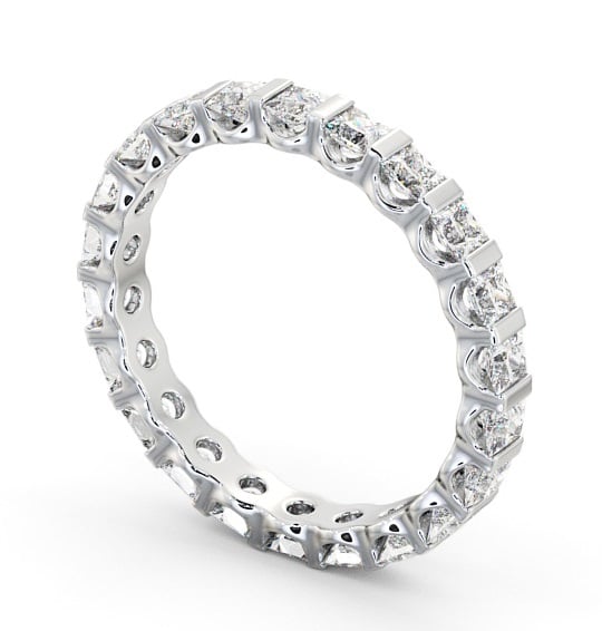  Full Eternity Princess Diamond Ring 9K White Gold - Delilah FE58_WG_THUMB1 