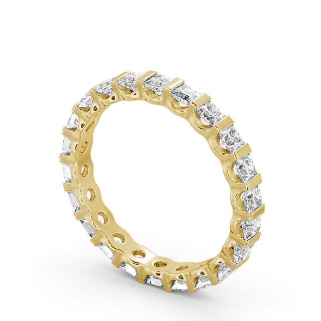 Full Eternity Princess Diamond Ring 9K Yellow Gold - Delilah FE58_YG_SIDE
