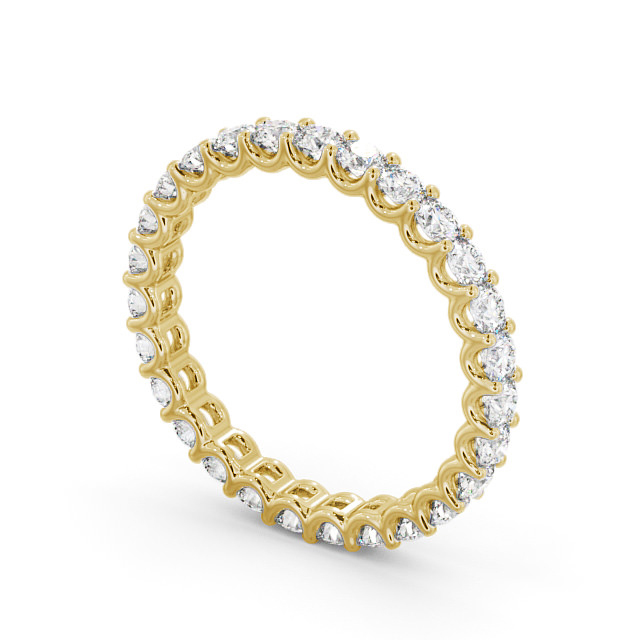 Full Eternity Round Diamond Ring 9K Yellow Gold - Kitorel FE59_YG_SIDE
