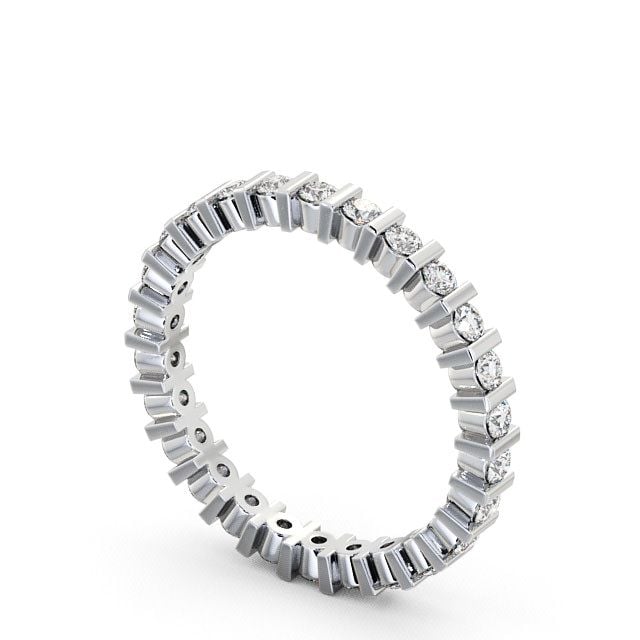 Full Eternity Round Diamond Ring 9K White Gold - Feldy FE5_WG_SIDE