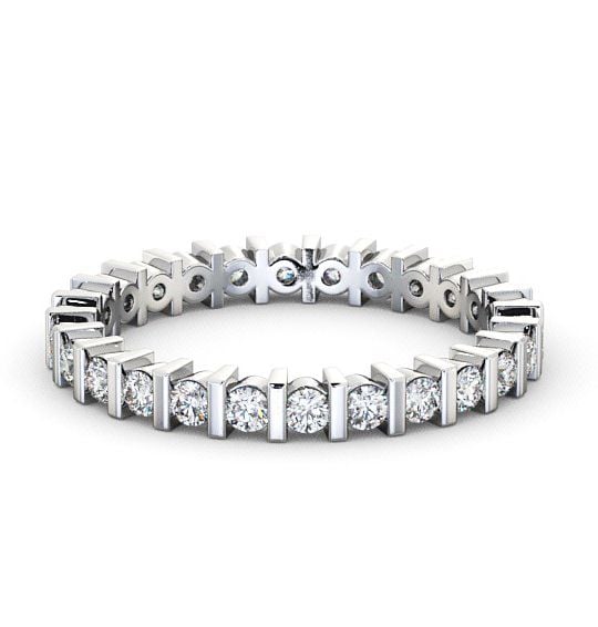  Full Eternity Round Diamond Ring 18K White Gold - Feldy FE5_WG_THUMB2 