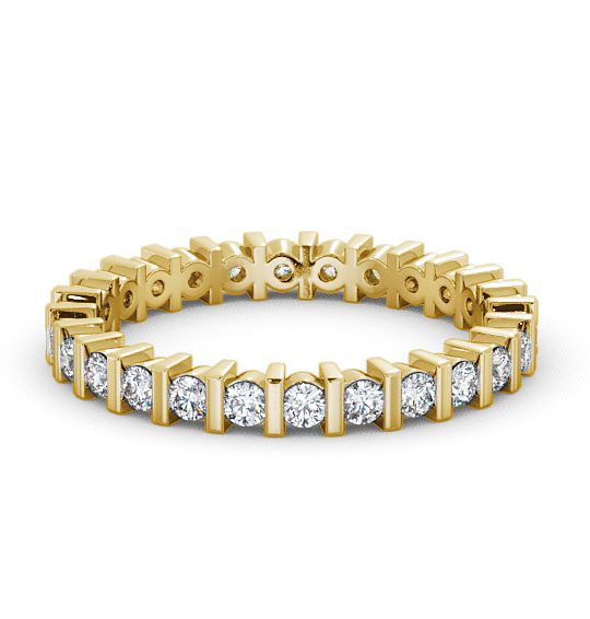  Full Eternity Round Diamond Ring 18K Yellow Gold - Feldy FE5_YG_THUMB2 