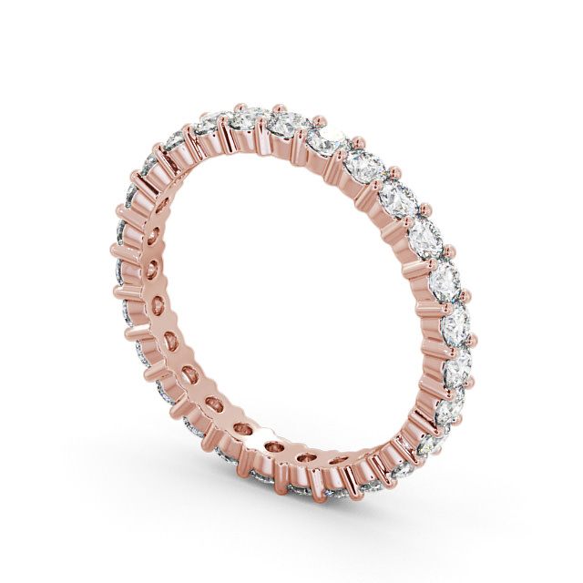 Full Eternity Round Diamond Ring 18K Rose Gold - Sevilla FE60_RG_SIDE