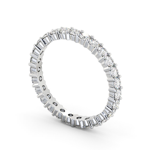Full Eternity Round Diamond Ring 18K White Gold - Sevilla FE60_WG_SIDE