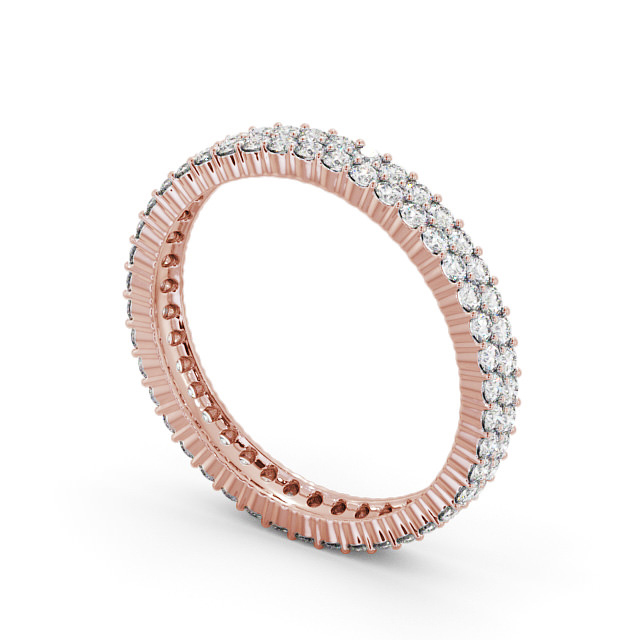 Full Eternity Round Diamond Ring 18K Rose Gold - Marbella FE61_RG_SIDE