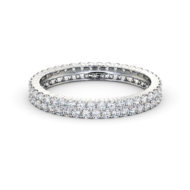 Full Eternity Round Diamond Ring 9K White Gold - Marbella FE61_WG_FLAT
