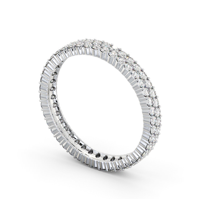 Full Eternity Round Diamond Ring 9K White Gold - Marbella FE61_WG_SIDE