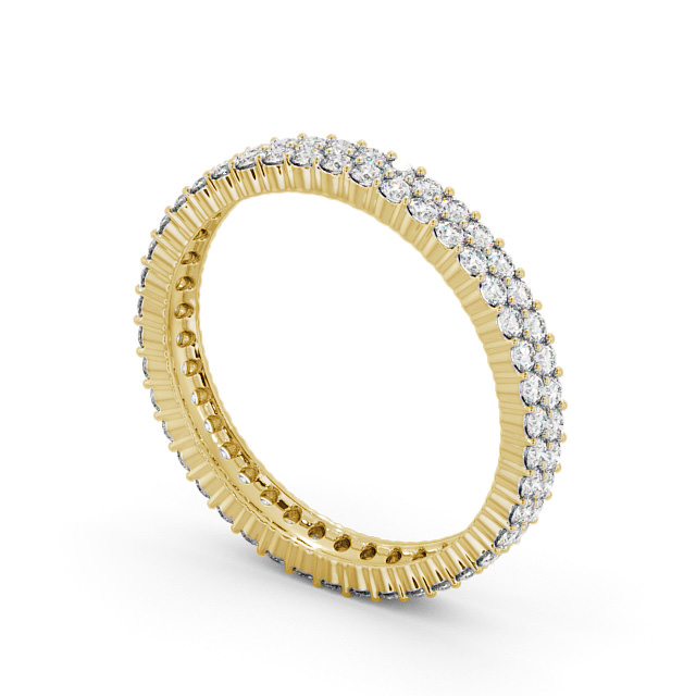 Full Eternity Round Diamond Ring 18K Yellow Gold - Marbella FE61_YG_SIDE