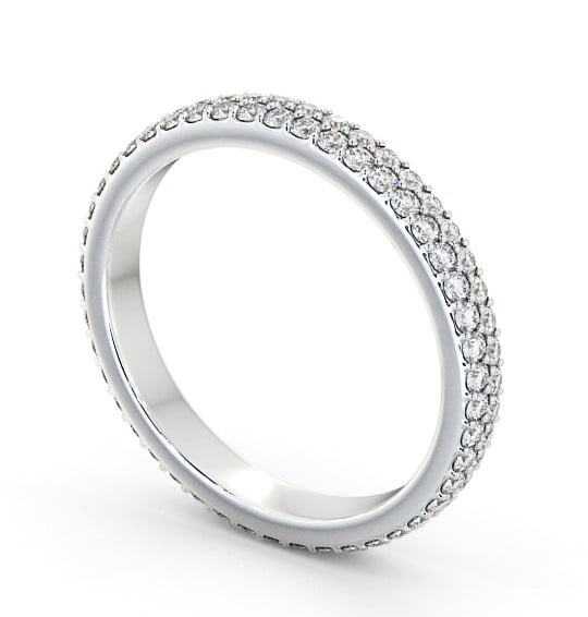 Full Eternity Round Diamond Pave Setting Ring 18K White Gold FE62_WG_THUMB1 