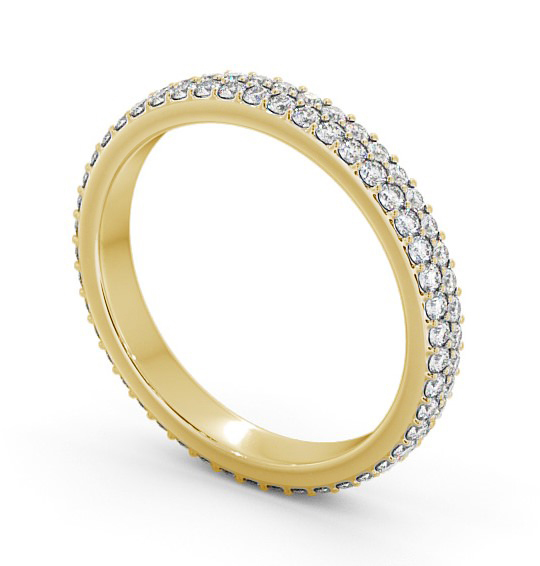 Full Eternity Round Diamond Pave Setting Ring 9K Yellow Gold FE62_YG_THUMB1 