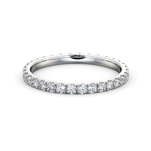 Full Eternity Round Diamond Ring Platinum - Someries FE63_WG_FLAT