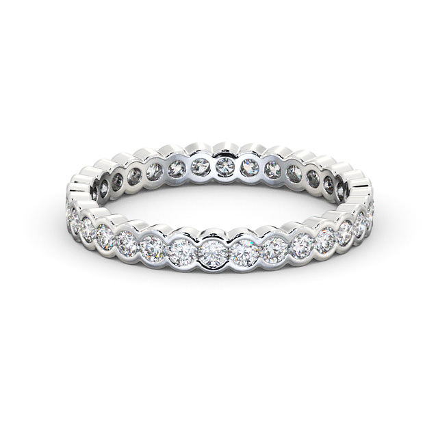 Full Eternity Round Diamond Ring Platinum - Ashbrook FE65_WG_FLAT