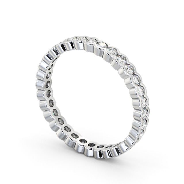 Full Eternity Round Diamond Ring 18K White Gold - Ashbrook FE65_WG_SIDE