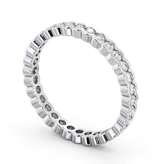 Full Eternity Round Diamond Open Bezel Setting Ring 18K White Gold FE65_WG_THUMB1 