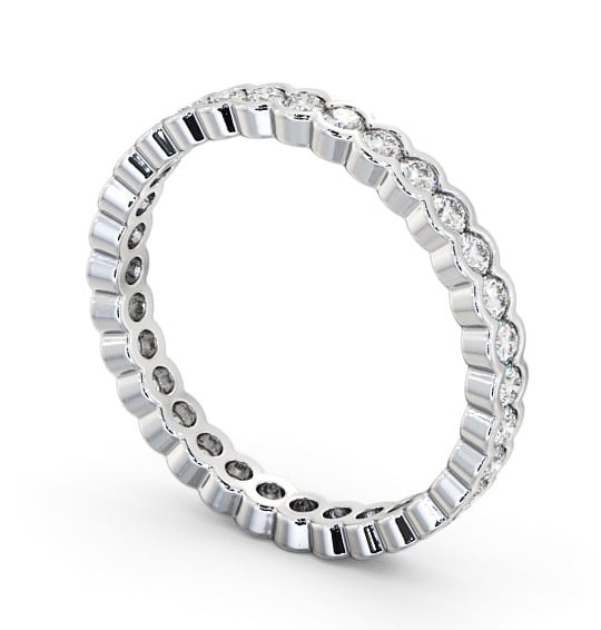 Full Eternity Round Diamond Open Bezel Setting Ring Platinum FE65_WG_THUMB1