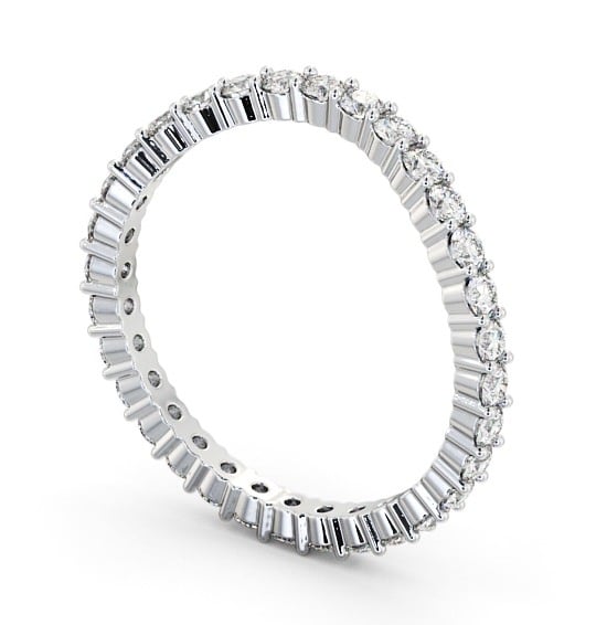 Full Eternity Round Diamond Curved Ring 18K White Gold FE66_WG_THUMB1