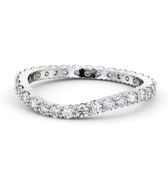 Full Eternity Round Diamond Curved Ring Platinum FE66_WG_THUMB2 