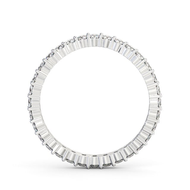 Full Eternity Round Diamond Ring Platinum - Dangira FE66_WG_UP