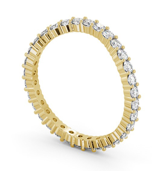  Full Eternity Round Diamond Ring 18K Yellow Gold - Dangira FE66_YG_THUMB1 