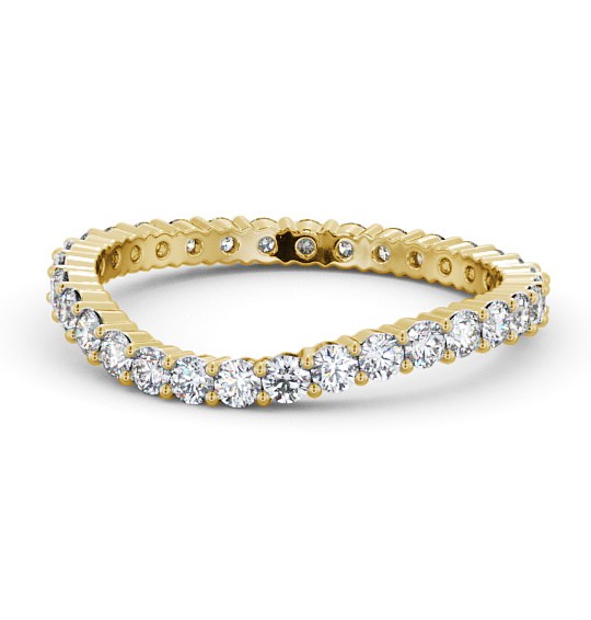  Full Eternity Round Diamond Ring 18K Yellow Gold - Dangira FE66_YG_THUMB2 