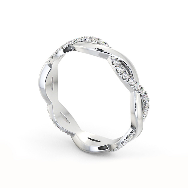 Full Eternity 0.30ct Diamond Ring 9K White Gold - Luzine FE67_WG_SIDE