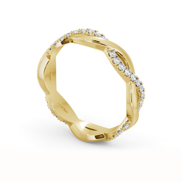 Full Eternity 0.30ct Diamond Ring 18K Yellow Gold - Luzine FE67_YG_SIDE