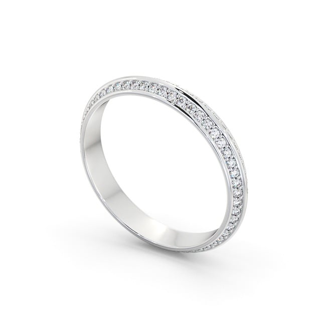Knife edge diamond best sale wedding band