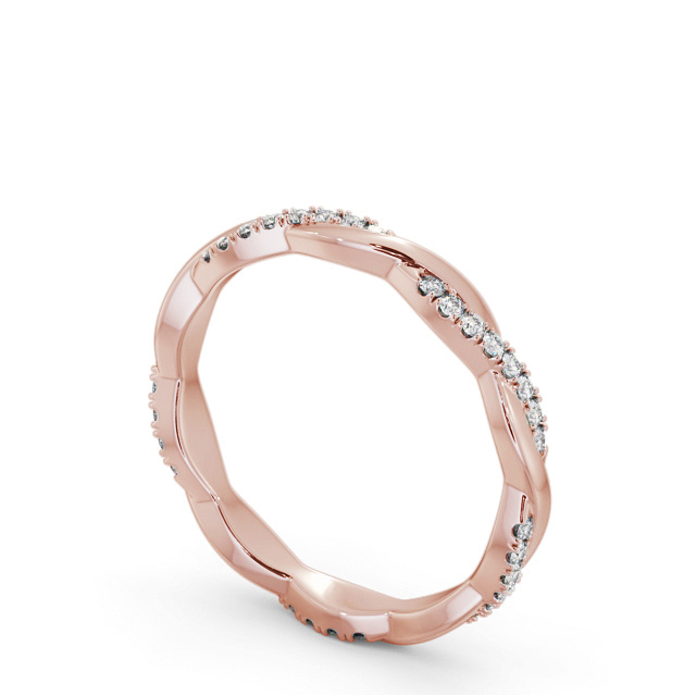 Ladies Round Diamond 0.20ct Wedding Ring 18K Rose Gold - Sierra FE69_RG_SIDE