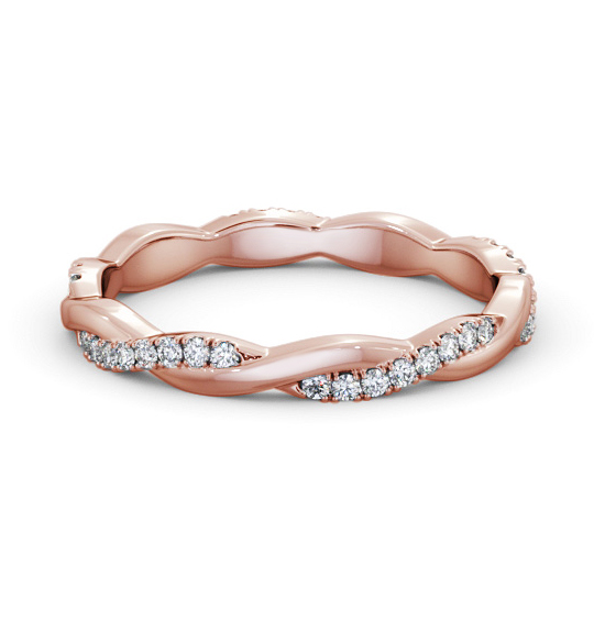 Sierra Ladies Round Diamond Wedding Ring 0.20ct Twisted Band FE69_RG_THUMB2 