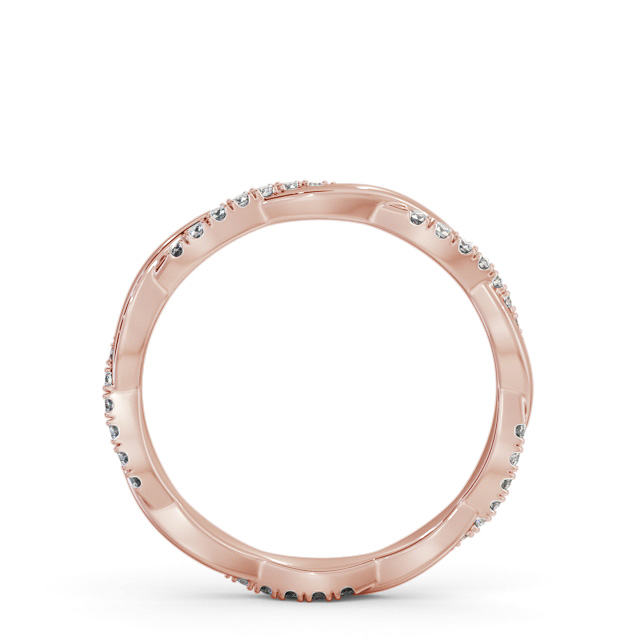 Ladies Round Diamond 0.20ct Wedding Ring 18K Rose Gold - Sierra FE69_RG_UP