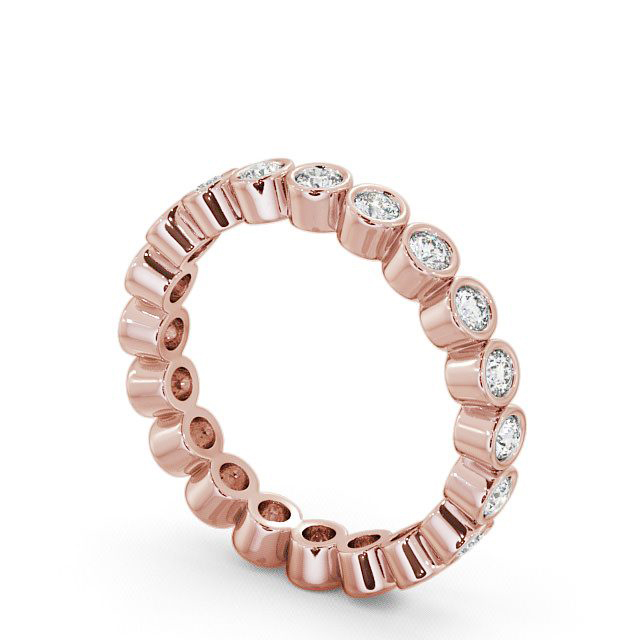 Full Eternity Round Diamond Ring 18K Rose Gold - Perivale FE6_RG_SIDE