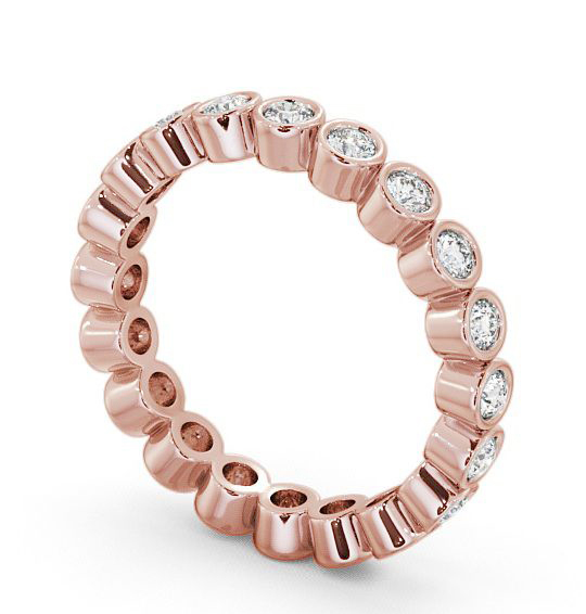 Full Eternity Round Diamond Bezel Set Ring 9K Rose Gold FE6_RG_THUMB1 