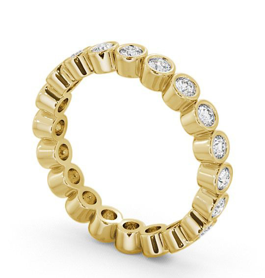 Full Eternity Round Diamond Bezel Set Ring 9K Yellow Gold FE6_YG_THUMB1 