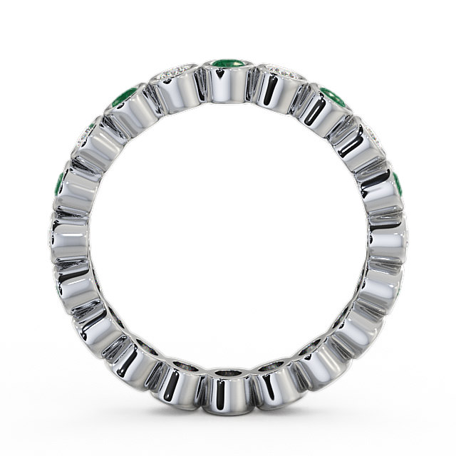Full Eternity Emerald and Diamond 0.60ct Ring Platinum - Perivale FE6GEM_WG_EM_UP