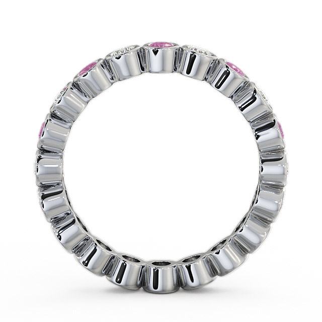 Full Eternity Pink Sapphire and Diamond 0.70ct Ring Palladium - Perivale FE6GEM_WG_PS_UP