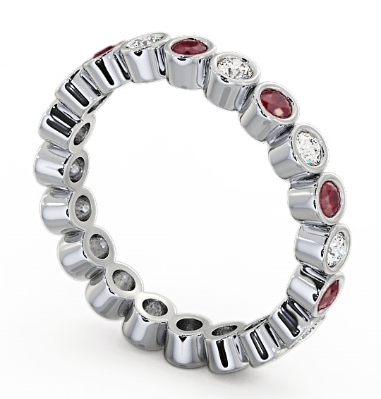 Full Eternity Ruby and Diamond 0.70ct Ring 18K White Gold FE6GEM_WG_RU_THUMB1