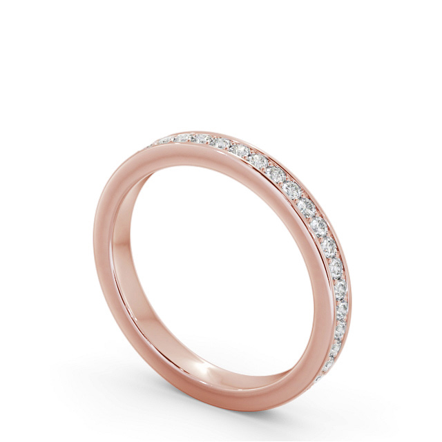 Full Eternity Round Diamond Ring 18K Rose Gold - Amari FE70_RG_SIDE