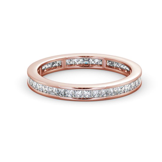 Full Eternity Princess Diamond Ring 9K Rose Gold - Belmont FE7_RG_FLAT
